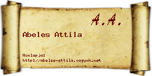 Abeles Attila névjegykártya
